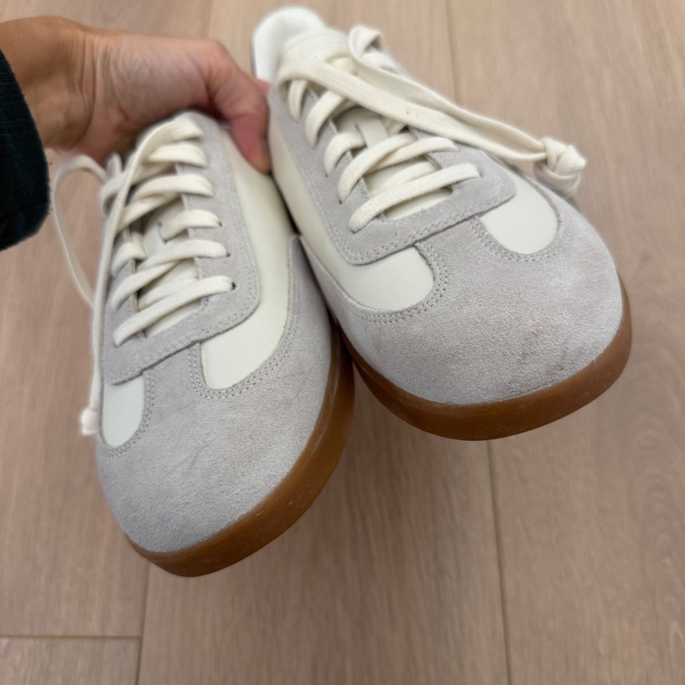 Cole Haan GrandSeries White Leather Suede Gum Sole Sneakers Low Top Shoes - Picture 3 of 11